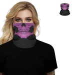 Face protection mask, skull design, purple color